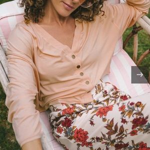 Jackson Rowe Swan Crop Cardi | Sand Dollar | XS